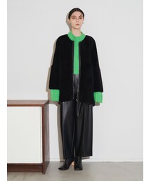 ELENDEEK | WOOL BOA REVERSIBLE SCT(ノーカラーコート)