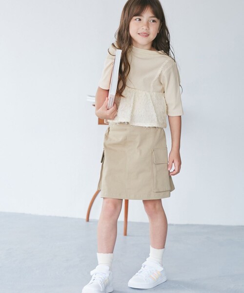 ROPE' PICNIC(ロペピクニック)の「【KIDS/キッズ】ビスチェドッキングカットソー(Tシャツ/カットソー・キッズ・ブラック/キナリ・L/M/S)」の18枚目の写真