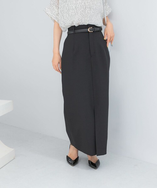 URBAN RESEARCH ROSSO（アーバンリサーチロッソ）の「ベルト付ツイルストレッチスカート（スカート・レディース・WHITE/BLACK・36/38）」の13枚目の写真