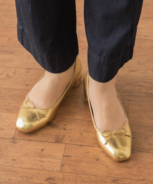 URBAN RESEARCH Sonny Label（アーバンリサーチサニーレーベル）の「メタリックヒールバレエシューズ（バレエシューズ・レディース・ブラック/ゴールド/シルバー・36/37/38）」の17枚目の写真