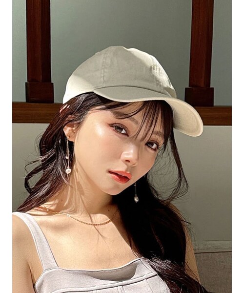 RESEXXY（リゼクシー）の「【NEWERA】ベーシックロゴキャップ（キャップ・レディース・アイボリー/ブラック/ブルー・F）」の4枚目の写真