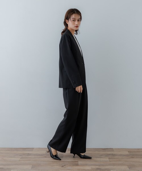 URBAN RESEARCH（アーバンリサーチ）の「『2サイズ展開』ノーカラージャケット（ノーカラージャケット・レディース・BEIGE/BLACK/NAVY・36/38）」の18枚目の写真