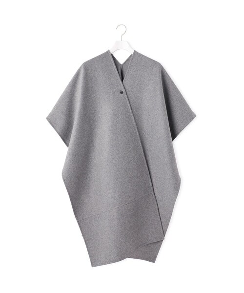 ADAM ET ROPE'（アダムエロペ）の「カシミアブレンドポンチョストール（ストール/ショール・レディース・グレー/ベージュ系・F）」の9枚目の写真