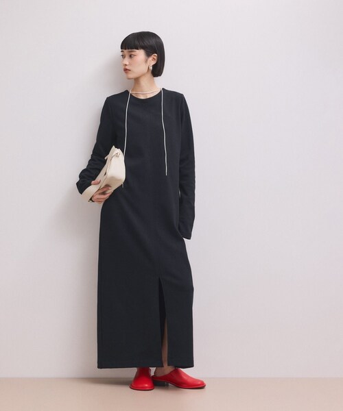 ADAM ET ROPE'(アダムエロペ)の「【WEB限定】マルチWAYヘンリーネックワンピース(ワンピース・レディース・ブラック/ダークブラウン/ネイビー・M/S)」の12枚目の写真