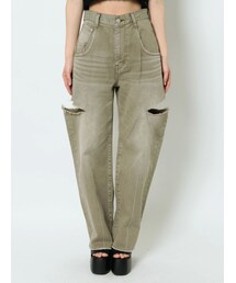 EMODA | HI CUT LOOSE WIDE JEANS(デニムパンツ)