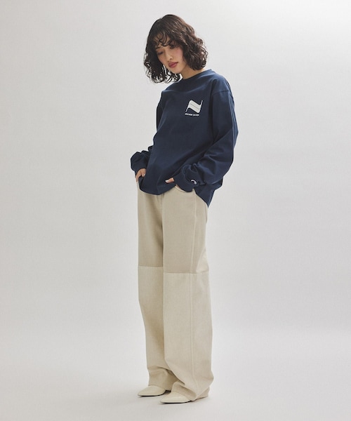 ADAM ET ROPE'(アダムエロペ)の「【AMOMENTO for ADAM ET ROPE'】別注DRAWSTRING DENIM PANTS(その他パンツ・レディース・ブラック/チャコール/ベージュ/ブルー系・S)」の17枚目の写真