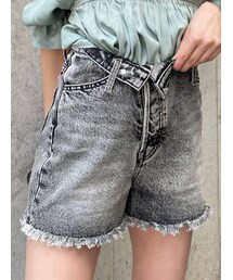 EMODA | ロールハイウエストデニムショートパンツ(デニムパンツ)