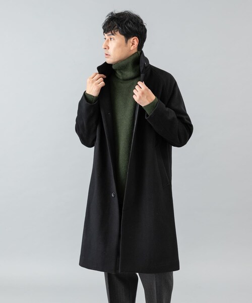 URBAN RESEARCH ROSSO(アーバンリサーチロッソ)の「スーパー100 オーバーバルマカンコート(ステンカラーコート・メンズ・CHARCOAL/NAVY/BLACK・M/L)」の5枚目の写真