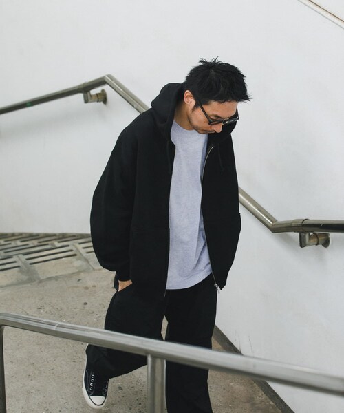 URBAN RESEARCH（アーバンリサーチ）の「LOGIC ONE SWEAT ZIP PARKA（パーカー・メンズ・BLACK/ORANGE/BROWN・M/L）」の6枚目の写真