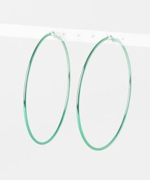 ビッグカラーメタルフープピアス