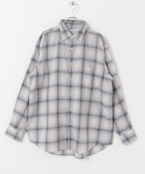 URBAN RESEARCH DOORS（アーバンリサーチドアーズ）の「FORK&SPOON　コットンウールチェックシャツ（シャツ/ブラウス・メンズ・BROWN/GRAY・4/5）」の17枚目の写真