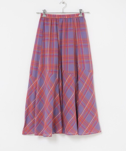 ITEMS URBANRESEARCH（アイテムズ アーバンリサーチ）の「チェック切替えスカート（スカート・レディース・GRN/PPL・Free）」の19枚目の写真
