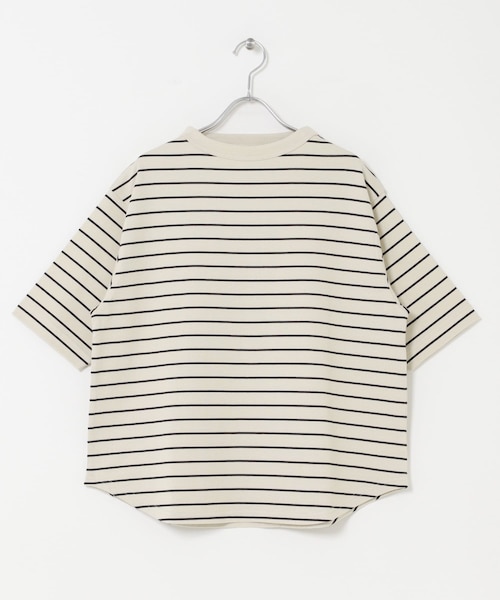 URBAN RESEARCH DOORS(アーバンリサーチドアーズ)の「FORK&SPOON ボトルネックショートスリーブTシャツ(Tシャツ/カットソー・レディース・OFF/NAVY/CAMEL/CRMxGRN/BLACK/TURQUOISE/BEGxBLK・1)」の4枚目の写真