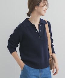 URBAN RESEARCH DOORS | 衿付き畦ニット(ニット/セーター)