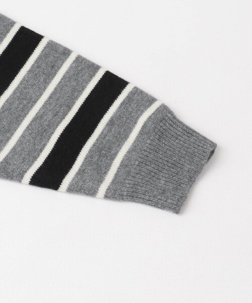 SENSE OF PLACE by URBAN RESEARCH(センスオブプレイスバイアーバンリサーチ)の「ウールブレンドボーダークルーネックニット(ニット/セーター・メンズ・BLACK/L.GRAY/GREEN・M/L)」の22枚目の写真