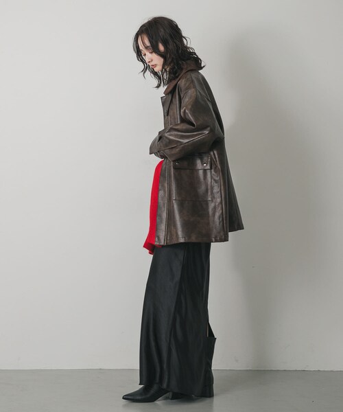 SENSE OF PLACE by URBAN RESEARCH（センスオブプレイスバイアーバンリサーチ）の「FLハンティングジャケット（テーラードジャケット・レディース・BLACK/BEIGE/BROWN・one）」の17枚目の写真