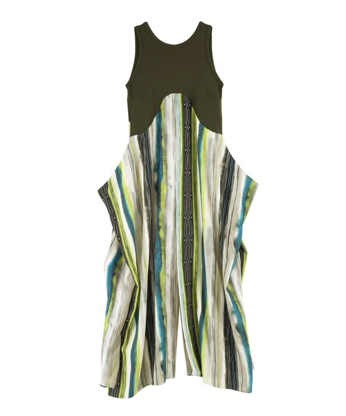 UN3D.（アンスリード）の「TIE-DYE STRIPE AIO（つなぎ/オールインワン・レディース・ブラック/ライム・36/38）」の15枚目の写真