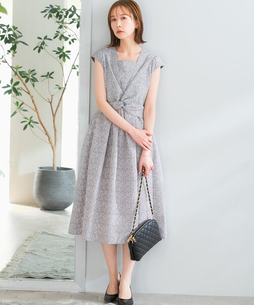 URBAN RESEARCH ROSSO（アーバンリサーチロッソ）の「『別注』Chaco×ROSSO　ジャガード2WAYドレス（ワンピース・レディース・mocha/blue・FREE）」の5枚目の写真