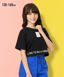 nissen | ロゴショート丈Ｔシャツ（女の子　子供服・ジュニア服）(Tシャツ/カットソー)
