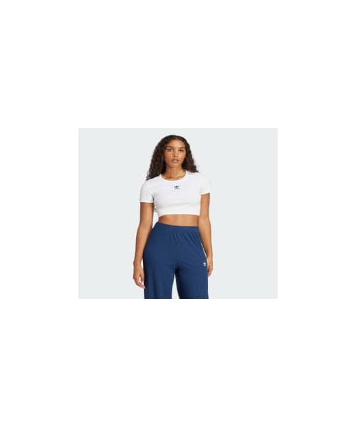 adidas（アディダス）の「エッセンシャルズ リブ Tシャツ（トップス・レディース・ブラック/クラウドホワイト/ホワイト/ブラウン・XS/S/M/L/XL/2XL/J/3XL/3XL/5XL/J/XS/J/S/J/M/J/L/J/XL/J/2XL）」の15枚目の写真
