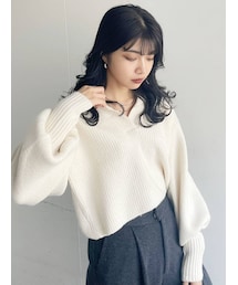 MURUA | バルキーニットポロ【セットアップ着用可能】(ニット/セーター)