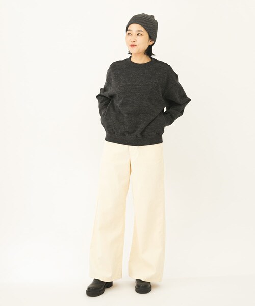 URBAN RESEARCH DOORS（アーバンリサーチドアーズ）の「『別注』Snow Peak Apparel ×DOORS　RecycledCottonSweat（スウェット・レディース・GRAY/BLACK/BROWN・One）」の9枚目の写真