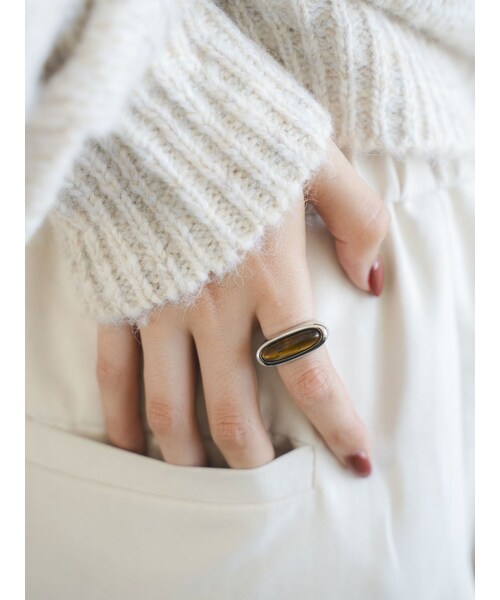 Ungrid（アングリッド）の「エリプスデザインストーンコンビリング（リング・レディース・ブラック/ブルー/ブラウン・F）」の6枚目の写真