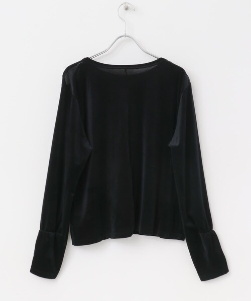 URBAN RESEARCH ROSSO（アーバンリサーチロッソ）の「シアーベロアスリットデザインカットソー（Tシャツ/カットソー・レディース・BLACK/GREIGE/L.MINT・FREE）」の16枚目の写真