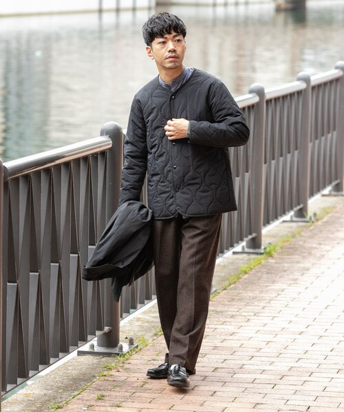 URBAN RESEARCH ROSSO（アーバンリサーチロッソ）の「3WAYステンカラーハーフコート ライナーセット（ステンカラーコート・メンズ・BLACK/CHARCOAL・M/L）」の9枚目の写真