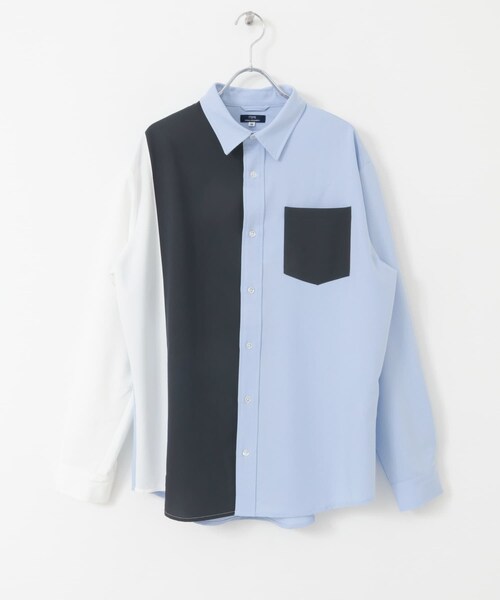 ITEMS URBANRESEARCH(アイテムズ アーバンリサーチ)の「Vertical Switch 長袖シャツ(シャツ/ブラウス・メンズ・L.BLU/WHT/BLU・M/L)」の10枚目の写真