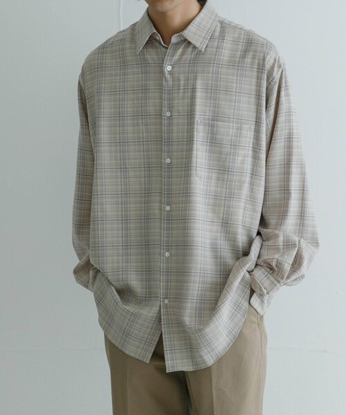 URBAN RESEARCH（アーバンリサーチ）の「MARKAWARE　COMFORT FIT SHIRTS（シャツ/ブラウス・メンズ・CHA CHK/GREIGE CHK・2/3）」の19枚目の写真