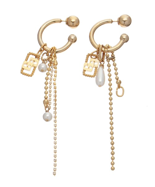 GYDA（ジェイダ）の「JEYSUS Imitation pearl GGフープピアス（ピアス（両耳用）・レディース・シルバー/ゴールド・F）」の3枚目の写真