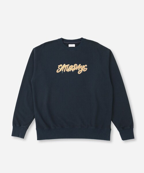 Saturdays NYC(サタデーズ ニューヨークシティ )の「Neon Saturdays Sweatshirt(スウェット・レディース・ホワイト/ネイビー・L/M/S/XL/XS)」の9枚目の写真