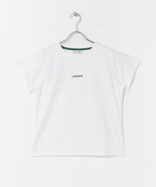 URBAN RESEARCH DOORS(アーバンリサーチドアーズ)の「LACOSTE コンパクトブランドネームロゴTシャツ(Tシャツ/カットソー・レディース・WHITE/BLACK/SENCHA・36)」の4枚目の写真