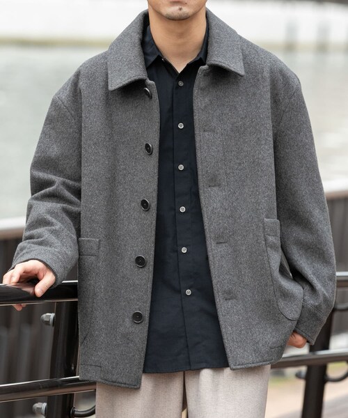 URBAN RESEARCH ROSSO(アーバンリサーチロッソ)の「スーパー100 シングルPコート(その他アウター・メンズ・CHARCOAL/NAVY/BLACK・M/L)」の2枚目の写真