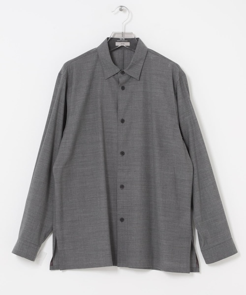 URBAN RESEARCH（アーバンリサーチ）の「ATON　WOOL GAUZE LOOSE FIT SHIRTS（シャツ/ブラウス・メンズ・GRAY/NAVY TOP・4/6）」の3枚目の写真