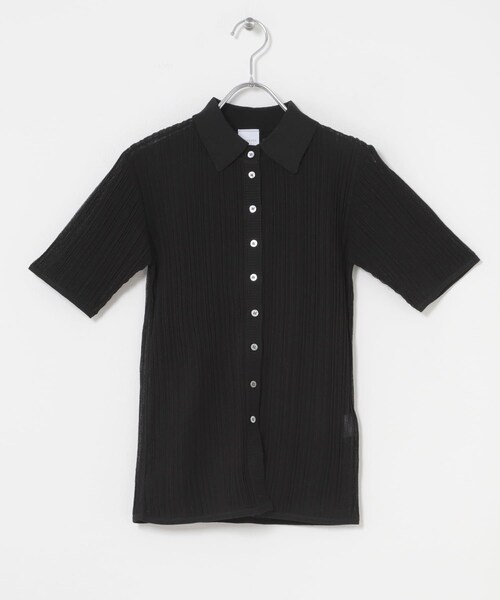 URBAN RESEARCH ROSSO（アーバンリサーチロッソ）の「ELENDEEK　SHEER PLEATS KNIT TOP（カーディガン/ボレロ・レディース・IVY/BLK/PNK・Free）」の2枚目の写真