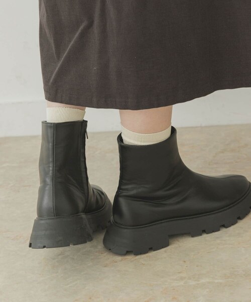 RODE SKO（ロデスコ）の「4センチオーバーソールブーツ（ブーツ・レディース・GYSH-BROWN/BLACK・36/37/38）」の5枚目の写真