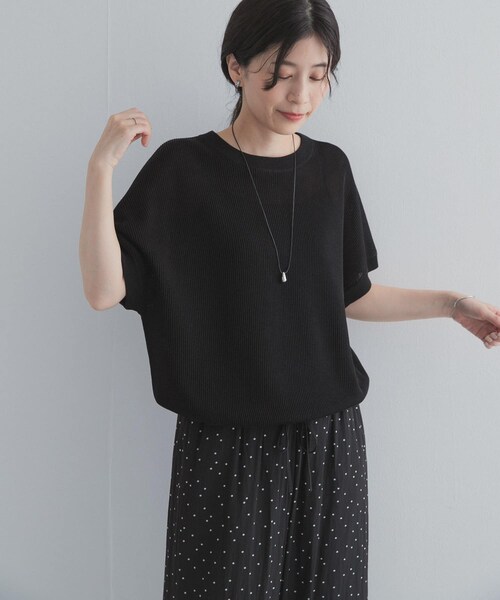 URBAN RESEARCH DOORS(アーバンリサーチドアーズ)の「ドライタッチドロストニットプルオーバー(ニット/セーター・レディース・OFF/BLACK/KHAKI・Free)」の19枚目の写真
