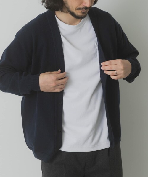 ITEMS URBANRESEARCH（アイテムズ アーバンリサーチ）の「SILK×WOOL MIXニットカーディガン（カーディガン/ボレロ・メンズ・BGD/NVY/BLK・M/L）」の12枚目の写真