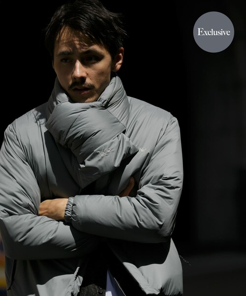 URBAN RESEARCH DOORS（アーバンリサーチドアーズ）の「『別注』NANGA×DOORS　DOWN MUFFLER（マフラー・メンズ・Stone Gray/Mocha/Smoke Blue/Charcoal/Black・-）」の3枚目の写真