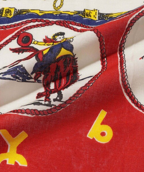 ADAM ET ROPE'(アダムエロペ)の「【MISTER FREEDOM×SUGAR CANE】SELVAGE BANDANA JV KERCHIEF(バンダナ/スカーフ・メンズ・ネイビー/レッド・F)」の8枚目の写真