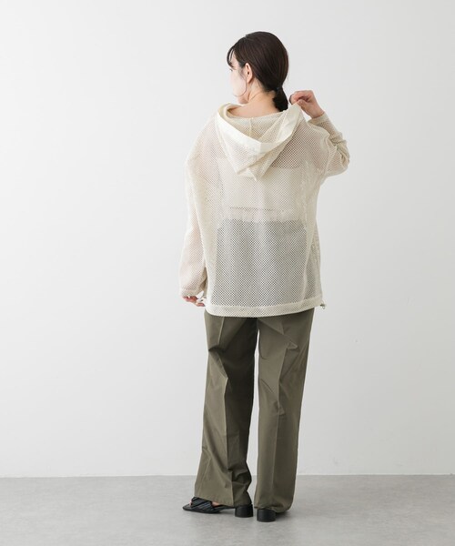 SENSE OF PLACE by URBAN RESEARCH(センスオブプレイスバイアーバンリサーチ)の「フーデットメッシュトップ(その他トップス・レディース・BLACK/IVORY/BROWN・one)」の9枚目の写真