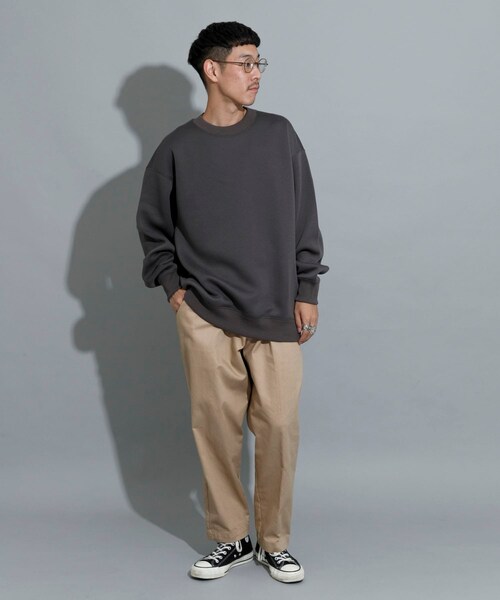 THE GOODLAND MARKET（ザグッドランドマーケット）の「『別注』MIDIUMISOLID×TGM　Recycled polyester sweat（スウェット・レディース・C.Gray/L.Beige/OFF・M/L）」の10枚目の写真