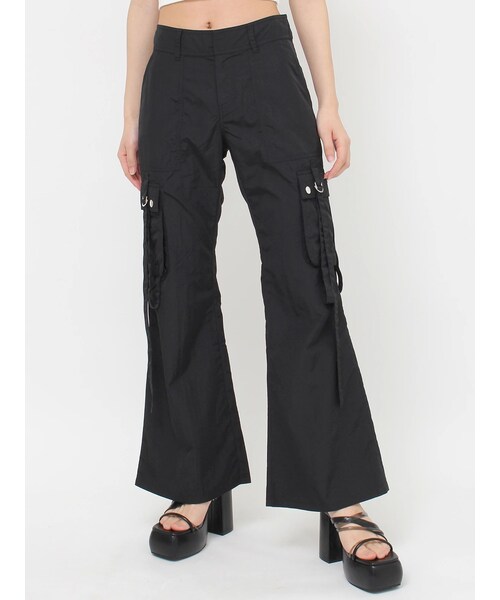 EVRIS（エヴリス）の「カーゴポケットフレアカラーパンツ（カーゴパンツ・レディース・ホワイト/ブラック/ブルー・S/M）」の12枚目の写真