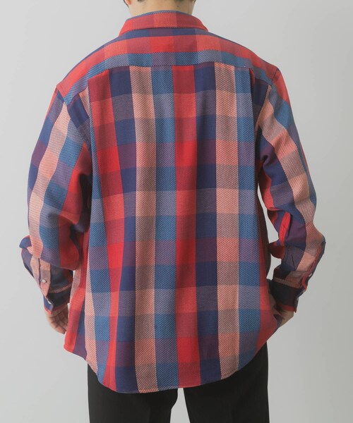 ITEMS URBANRESEARCH（アイテムズ アーバンリサーチ）の「TeddyBearワンポイントチェックネルシャツ（シャツ/ブラウス・メンズ・BEG/RED・M/L）」の19枚目の写真