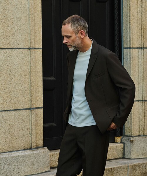 URBAN RESEARCH DOORS（アーバンリサーチドアーズ）の「LIFE STYLE TAILOR　ウールライクツイルコンフォータブルジャケット（テーラードジャケット・メンズ・NAVY/OLV BROWN/BLUE GRAY・S/M/L/XL）」の21枚目の写真