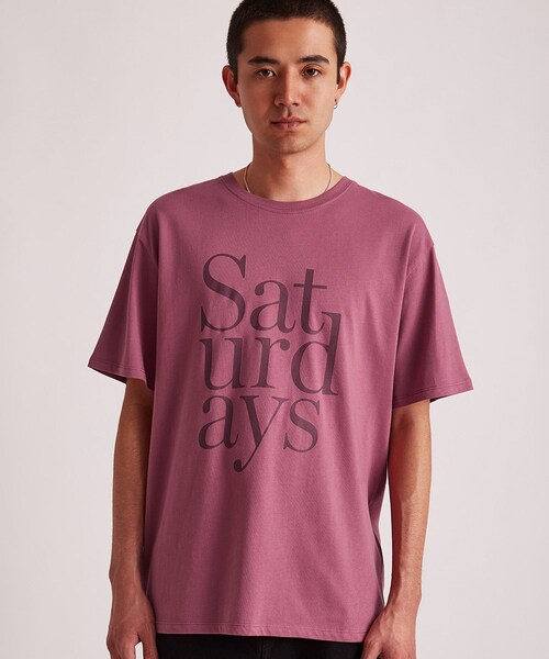 Saturdays NYC（サタデーズ ニューヨークシティ ）の「MILLER STACKED STANDARD SS TEE（Tシャツ/カットソー・レディース・ネイビー/パープル・L/M/S/XL）」の15枚目の写真