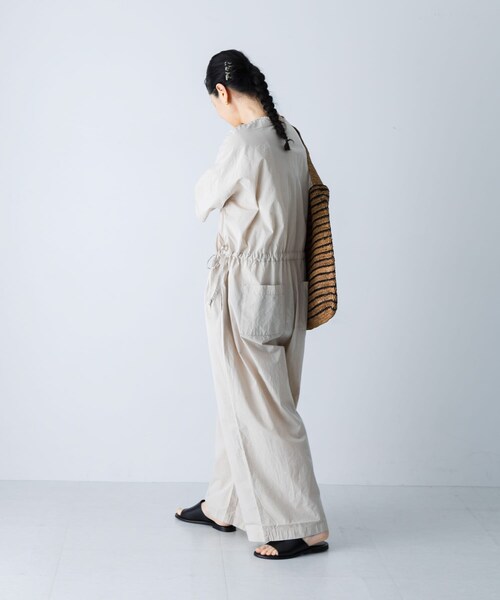 かぐれ（カグレ）の「『2サイズ展開』ワイドオールインワン（つなぎ/オールインワン・レディース・SANDBEIGE/CHARCOAL・0/1）」の19枚目の写真