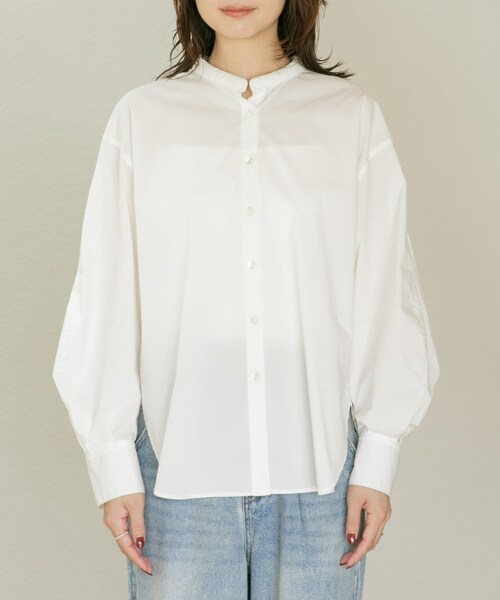URBAN RESEARCH ROSSO（アーバンリサーチロッソ）の「YENN　PADDED COLLAR SHIRTS（シャツ/ブラウス・レディース・OWHITE/SAX・FREE）」の10枚目の写真